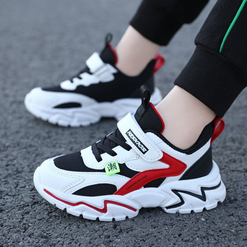 Free Shipping Children's velvet sports shoes 2024 autumn and winter new Korean version girls' warm cotton shoes boys' casual soft soled Forrest Gump shoes