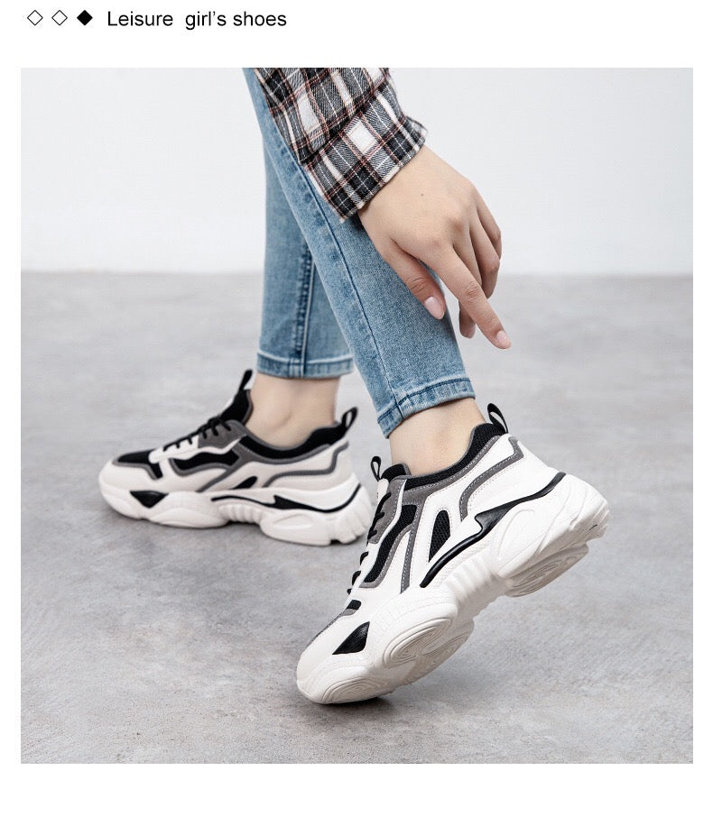 Wholesale Dad Shoes for Women 2024 New Thick Bottom Internet Celebrity Fashion Sports and Leisure Shoes Instagram Trendy Women's Shoes