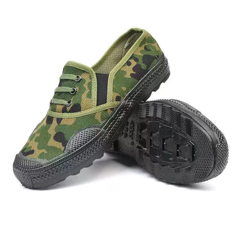 Release shoes camouflage rubber sole men's low top black labor rubber sole labor protection training yellow rubber shoes wholesale & Retails