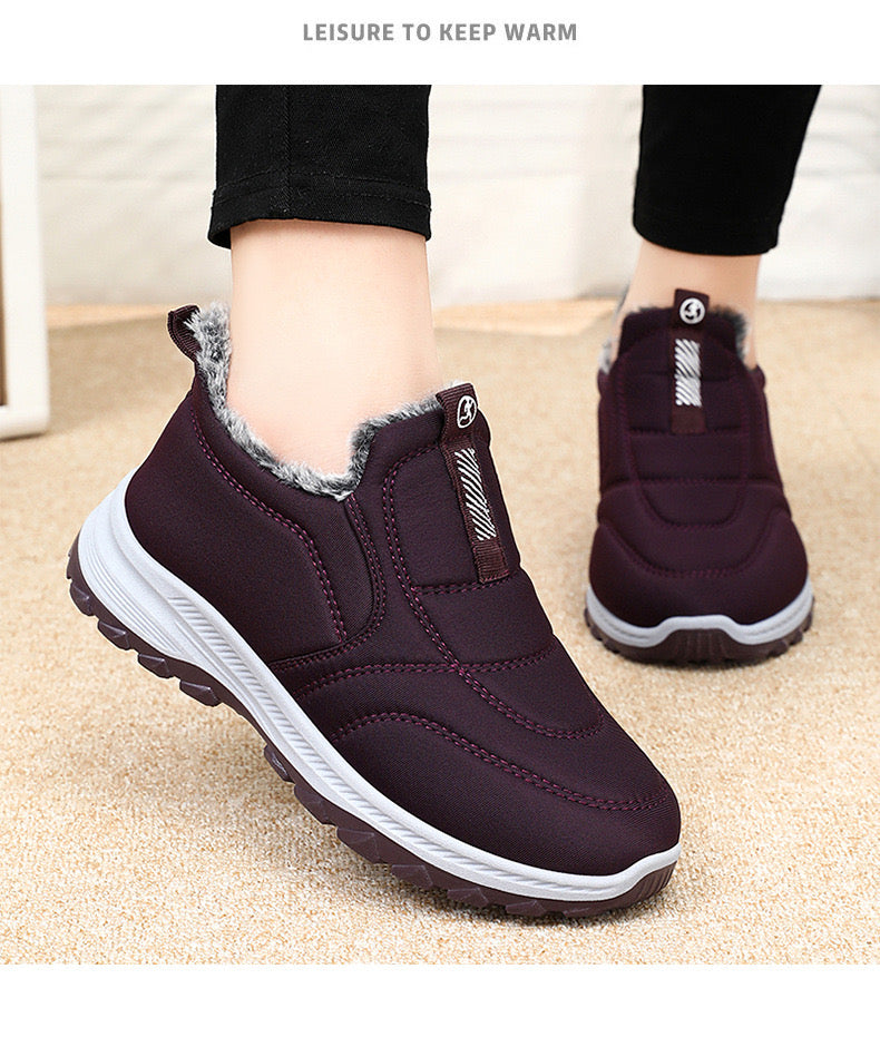 2025 Winter Men's Cotton Shoes New Cotton Boots Thickened Warm Middle Aged and Elderly Short Boots Casual Couple Snow Boots