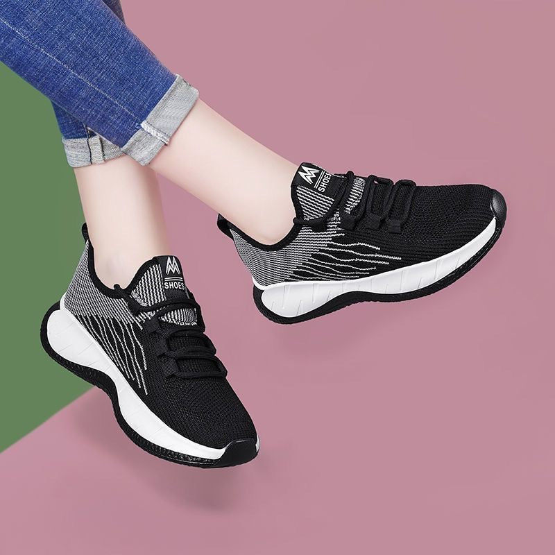 Free Shipping Women's 2025 New ComfortShoes, Fly Woven breathable SportsShoes Fashionable and versatile casual shoes, Lightweight and soft soled mother's shoes, GiftsForMom