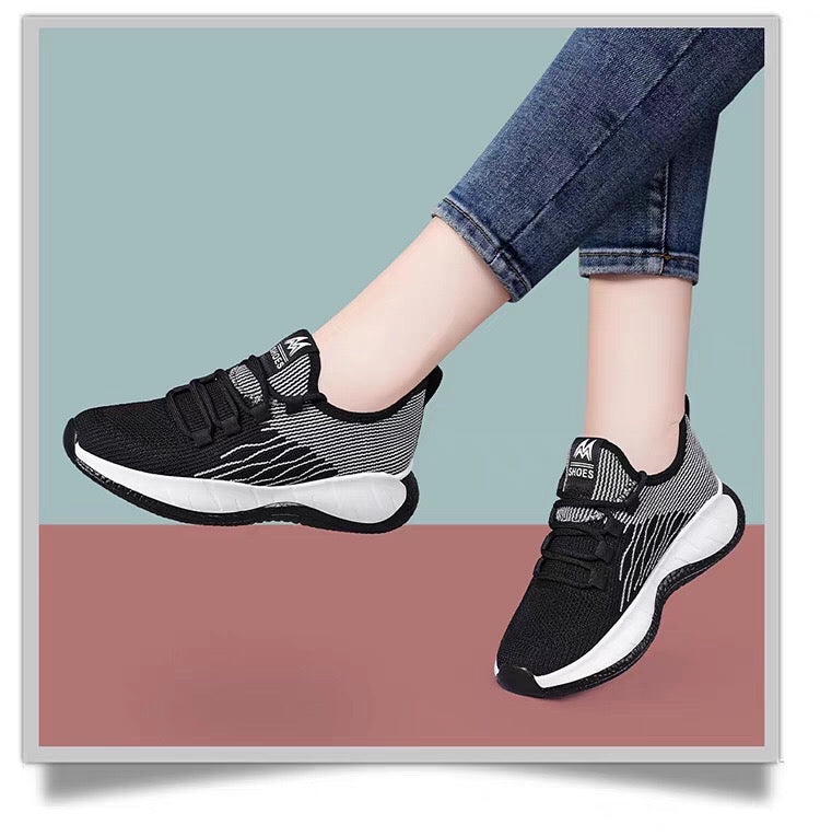 Free Shipping Women's 2025 New ComfortShoes, Fly Woven breathable SportsShoes Fashionable and versatile casual shoes, Lightweight and soft soled mother's shoes, GiftsForMom