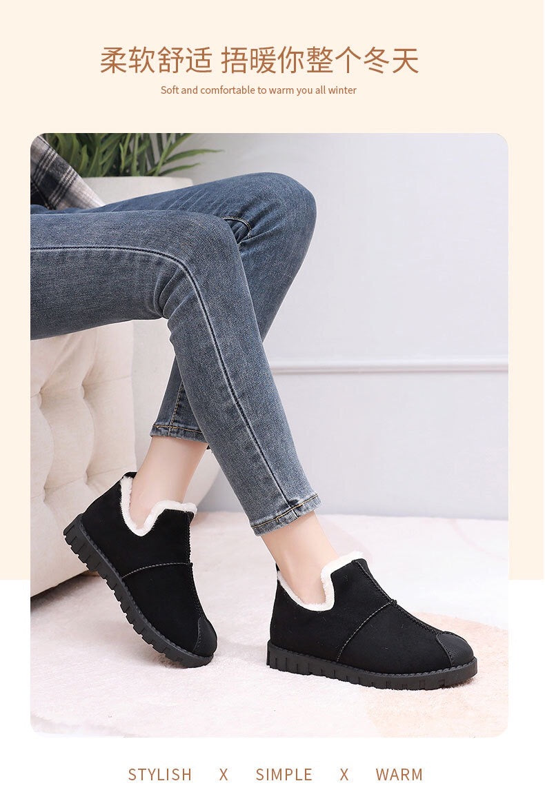 2025 New Women Winter Snow Boots Cotton Shoes, Thicken & Warm Shoes For Mother